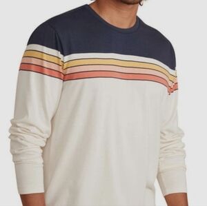 MARINE LAYER Men’s Mood Indigo Sunset Stripe Long Sleeve Shirt
